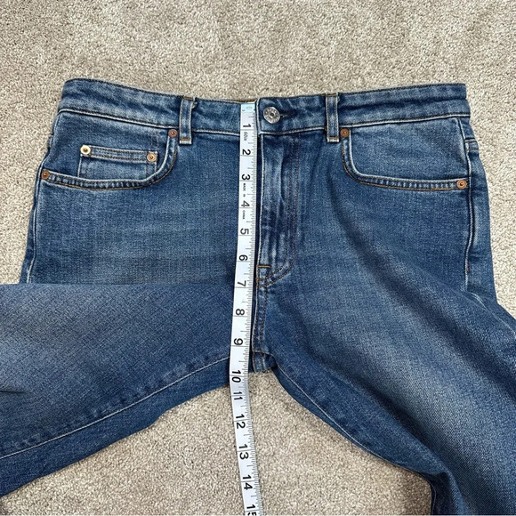 Acne Studios Row Str Vintage Jeans Stretch Mide-Rise Ankle Crop Straight 27/32 - Picture 11 of 13